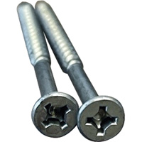 Phillips/Square Particle Board Screw, #8 x 3" L, Plain Oxford Builders Supplies Inc