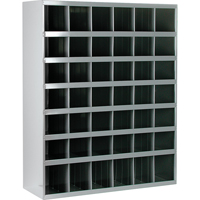 Armoires pour bacs de rangement en acier, 33-3/4" la x 12" p x 42" h, Gris Oxford Builders Supplies Inc
