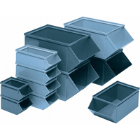 Bac en acier, Cap. 100 lb, 4-1/2" la x 8" p x 4-1/2" h, Bleu Oxford Builders Supplies Inc