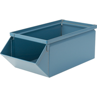 Bac en acier, Cap. 100 lb, 4-1/2" la x 8" p x 4-1/2" h, Bleu Oxford Builders Supplies Inc