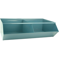 Bacs sectionnels superposables, Cap. 100 lb, 37" la x 24" p x 11" h, Bleu Oxford Builders Supplies Inc