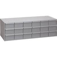 Casiers &agrave; tiroirs industriels, 18 tiroirs, 33-3/4" la x 11-5/8" p x 10-7/8" h, Gris Oxford Builders Supplies Inc