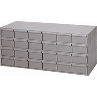 Casiers &agrave; tiroirs industriels, 24 tiroirs, 33-3/4" la x 11-5/8" p x 14-3/8" h, Gris Oxford Builders Supplies Inc