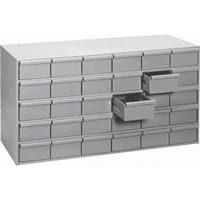 Casiers &agrave; tiroirs industriels, 30 tiroirs, 33-3/4" la x 11-3/4" p x 21-1/8" h, Gris Oxford Builders Supplies Inc
