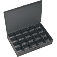 Boîtes &agrave; fond courb&eacute;, Acier, 20 compartiments, 13-3/8" la x 9-1/4" p, 2" h, Gris Oxford Builders Supplies Inc