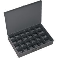 Boîtes &agrave; fond courb&eacute;, Acier, 24 compartiments, 13-3/8" la x 9-1/4" p, 2" h, Gris Oxford Builders Supplies Inc