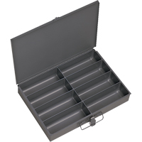 Boîtes &agrave; fond courb&eacute;, Acier, 8 compartiments, 13-3/8" la x 9-1/4" p, 2" h, Gris Oxford Builders Supplies Inc