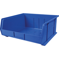 Bac en plastique, 16-1/2" la, 11" h x 18" p, Bleu Oxford Builders Supplies Inc