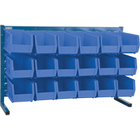 Louvered Rack with Bins, 18 Bins, 8-1/4" W x 36" D x 22" H Oxford Builders Supplies Inc