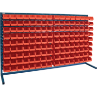 Louvered Rack with Bins, 144 Bins, 72" W x 15" D x 40" H Oxford Builders Supplies Inc