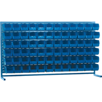 Louvered Rack with Bins, 72 Bins, 72" W x 15" D x 40" H Oxford Builders Supplies Inc