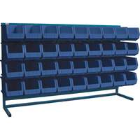 Louvered Rack with Bins, 36 Bins, 72" W x 15" D x 40" H Oxford Builders Supplies Inc