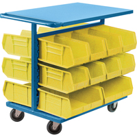 Chariot &agrave; bacs avec bacs, &agrave; deux c&ocirc;t&eacute;s, 20 bacs, 24" la x 38-1/2" p x 36-1/2" h Oxford Builders Supplies Inc
