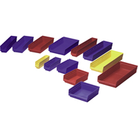 Bacs de rangement pour tablettes, 8-3/8" la x 4" H x 17-7/8" p, Bleu, Capacit&eacute; 40 lb Oxford Builders Supplies Inc