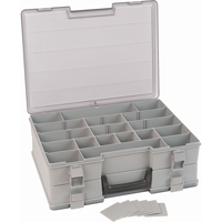 Compartment Case, Plastic, 48 Slots, 15-1/2" W x 11-3/4" D x 5" H, Grey Oxford Builders Supplies Inc