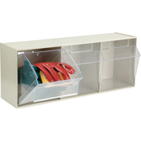 Tip-Out Bins Modular Storage System, 23-5/8" W x 7-3/4" D x 9 1/2" H, 3 Drawers Oxford Builders Supplies Inc