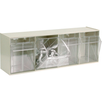 Tip-Out Bins Modular Storage System, 23-5/8" W x 6-5/8" D x 8-1/8" H, 4 Drawers Oxford Builders Supplies Inc