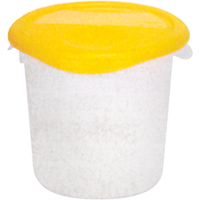 Round Storage Containers, 7-4/5" H x 8-1/2" D, 3.79 L Capacity, Clear Oxford Builders Supplies Inc