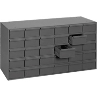 Casiers &agrave; tiroirs industriels, 30 tiroirs, 33-3/4" la x 11-5/8" p x 17-3/4" h, Gris Oxford Builders Supplies Inc
