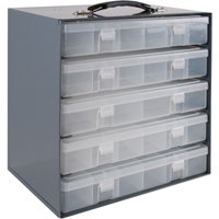 Casiers pour boîtes &agrave; compartiments, Acier, 5 compartiments, 11-1/4" la x 6-3/4" p, 10-3/4" h, Gris Oxford Builders Supplies Inc
