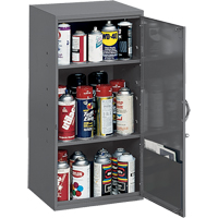 Armoires utilitaires, Acier, 2 Tablettes, 32-3/4" h x 19-7/8" la x 14-1/4" P, Gris Oxford Builders Supplies Inc