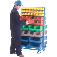 Mobile Bin Racks - Double Sided, 0 Bins, 36" W x 24" D x 67-1/2" H Oxford Builders Supplies Inc