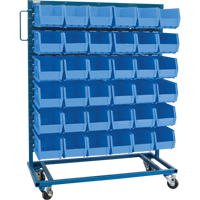 Support mobile pour bacs &agrave; un c&ocirc;t&eacute;, &agrave; un c&ocirc;t&eacute;, 36 bacs, 36" la x 16" p x 46-1/2" h Oxford Builders Supplies Inc