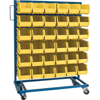 Support mobile pour bacs &agrave; un c&ocirc;t&eacute;, &agrave; un c&ocirc;t&eacute;, 36 bacs, 36" la x 16" p x 46-1/2" h Oxford Builders Supplies Inc