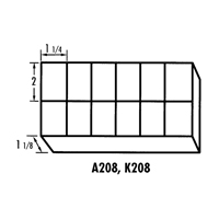 K-Resin Compartment Box, Plastic, 12 Slots, Transparent Oxford Builders Supplies Inc