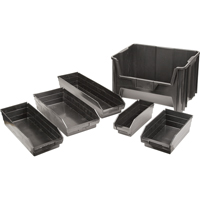 Recycled Shelf Bins, 4-1/8" W x 11-5/8" D x 4" H, 30 lbs. Capacity Oxford Builders Supplies Inc