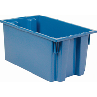 Contenants Stack & Nest, 9" x 18" x 11", Bleu Oxford Builders Supplies Inc