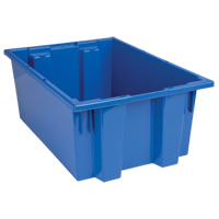 Contenants Stack & Nest, 8" x 19,5" x 13,5", Bleu Oxford Builders Supplies Inc