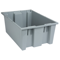 Contenants Stack & Nest, 8" x 19,5" x 13,5", Gris Oxford Builders Supplies Inc