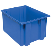 Contenants Stack & Nest, 13" x 23,5" x 19,5", Bleu Oxford Builders Supplies Inc