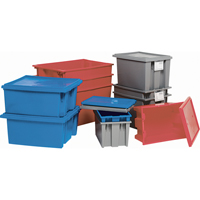 Stack & Nest Totes, 15" x 29.5" x 19.5", Blue Oxford Builders Supplies Inc