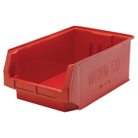 Contenants g&eacute;ants empilables, 12,375" la x 19,75" p x 7,875" h, Rouge Oxford Builders Supplies Inc