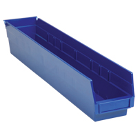 Bacs de rangement pour tablettes, 4-1/8" la x 4" H x 23-5/8" p, Bleu, Capacit&eacute; 50 lb Oxford Builders Supplies Inc