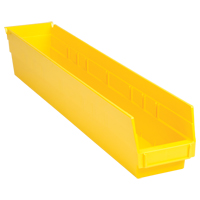 Bacs de rangement pour tablettes, 4-1/8" la x 4" H x 23-5/8" p, Jaune, Capacit&eacute; 50 lb Oxford Builders Supplies Inc
