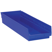 Bacs de rangement pour tablettes, 8-3/8" la x 4" H x 23-5/8" p, Bleu, Capacit&eacute; 50 lb Oxford Builders Supplies Inc