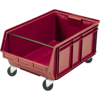 Bac g&eacute;ant empilable et mobile, 11-7/8" ha x 18-3/8" la x 29" p, Capacit&eacute; de 150 lb, Rouge Oxford Builders Supplies Inc