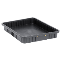 Conductive Dividable Grid Containers, Polypropylene, 17-1/2" W x 22-1/2" D x 3" H, Black Oxford Builders Supplies Inc