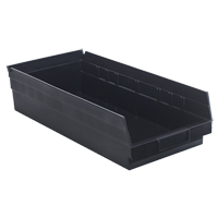 Bac pour &eacute;tag&egrave;re &eacute;conomique, 8-3/8" la, 4" h x 17-7/8" p, Noir Oxford Builders Supplies Inc