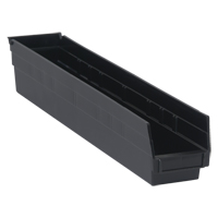Bac pour &eacute;tag&egrave;re &eacute;conomique, 4-1/8" la, 4" h x 23-5/8" p, Noir Oxford Builders Supplies Inc