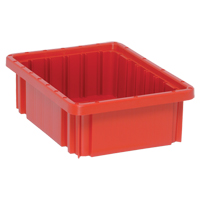 Contenants Divider Box, Plastique, 10,9" la x 8,3" p x 3,5" h, Rouge Oxford Builders Supplies Inc
