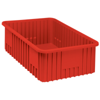 Contenants Divider Box, Plastique, 22,5" la x 17,5" p x 8" h, Rouge Oxford Builders Supplies Inc