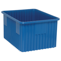 Divider Box&reg; Containers, Plastic, 22.5" W x 17.5" D x 12" H, Blue Oxford Builders Supplies Inc