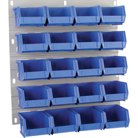Hanging Panel, 20 Bins, 18" W x 1" D x 19" H Oxford Builders Supplies Inc