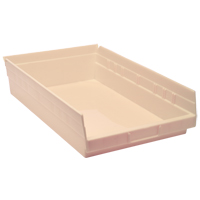 Economy Shelf Bin, 11-1/8" W x 4" H x 17-7/8" D, Ivory Oxford Builders Supplies Inc