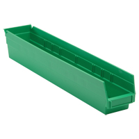 Bac pour &eacute;tag&egrave;re &eacute;conomique, 4-1/8" la, 4" h x 23-5/8" p, Vert Oxford Builders Supplies Inc