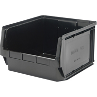 Stacking Container, 18.375" W x 18.375" D x 11.875" H, Black Oxford Builders Supplies Inc